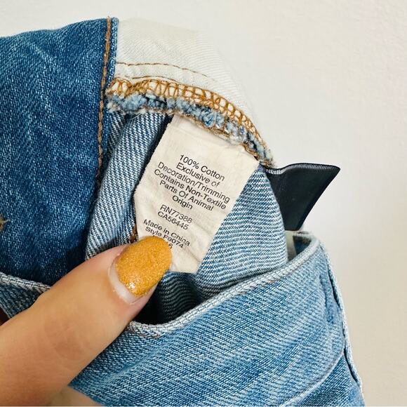 MADEWELL Perfect Vintage Jean Distressed Blue Wash Denim Jeans Straight Leg 28 - Picture 5 of 9